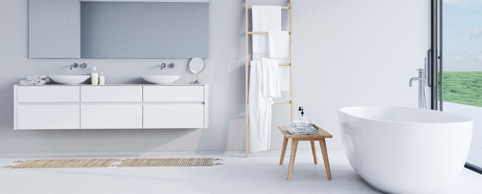 photo salle bain design contemporain epure blanc photo salle bain design contemporain epure