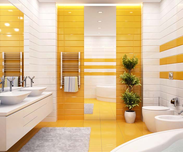 photo salle bain vitamine jaune douche photo salle bain vitamine jaune