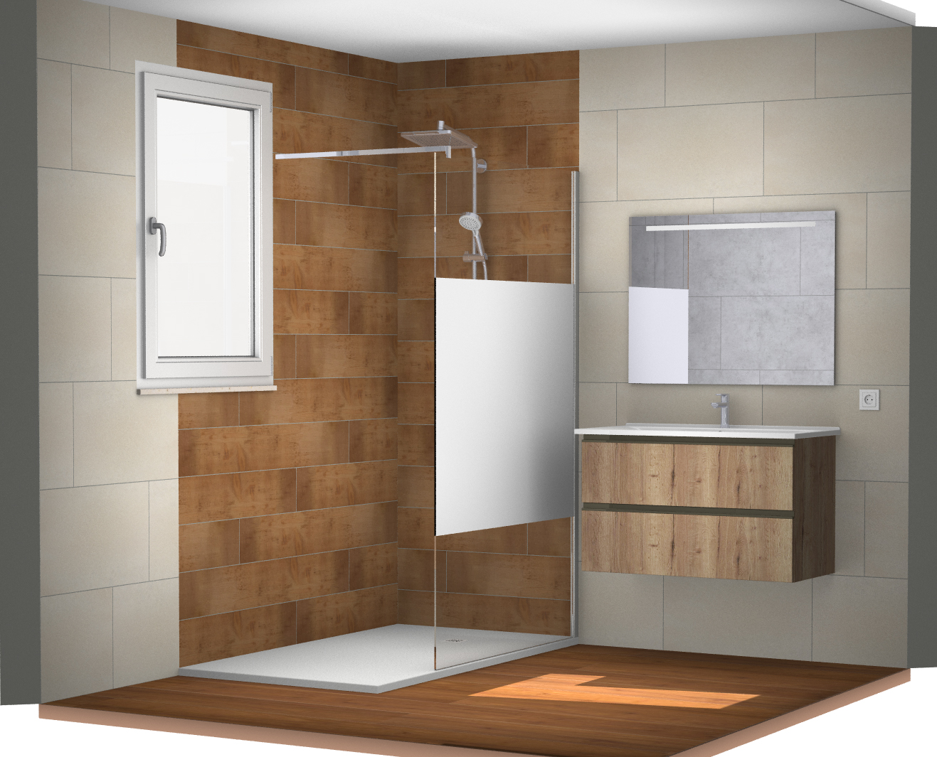 3D-Normandin salle-bain-moderne-grise-contemporaine-apres-sani-acces-la-rochelle