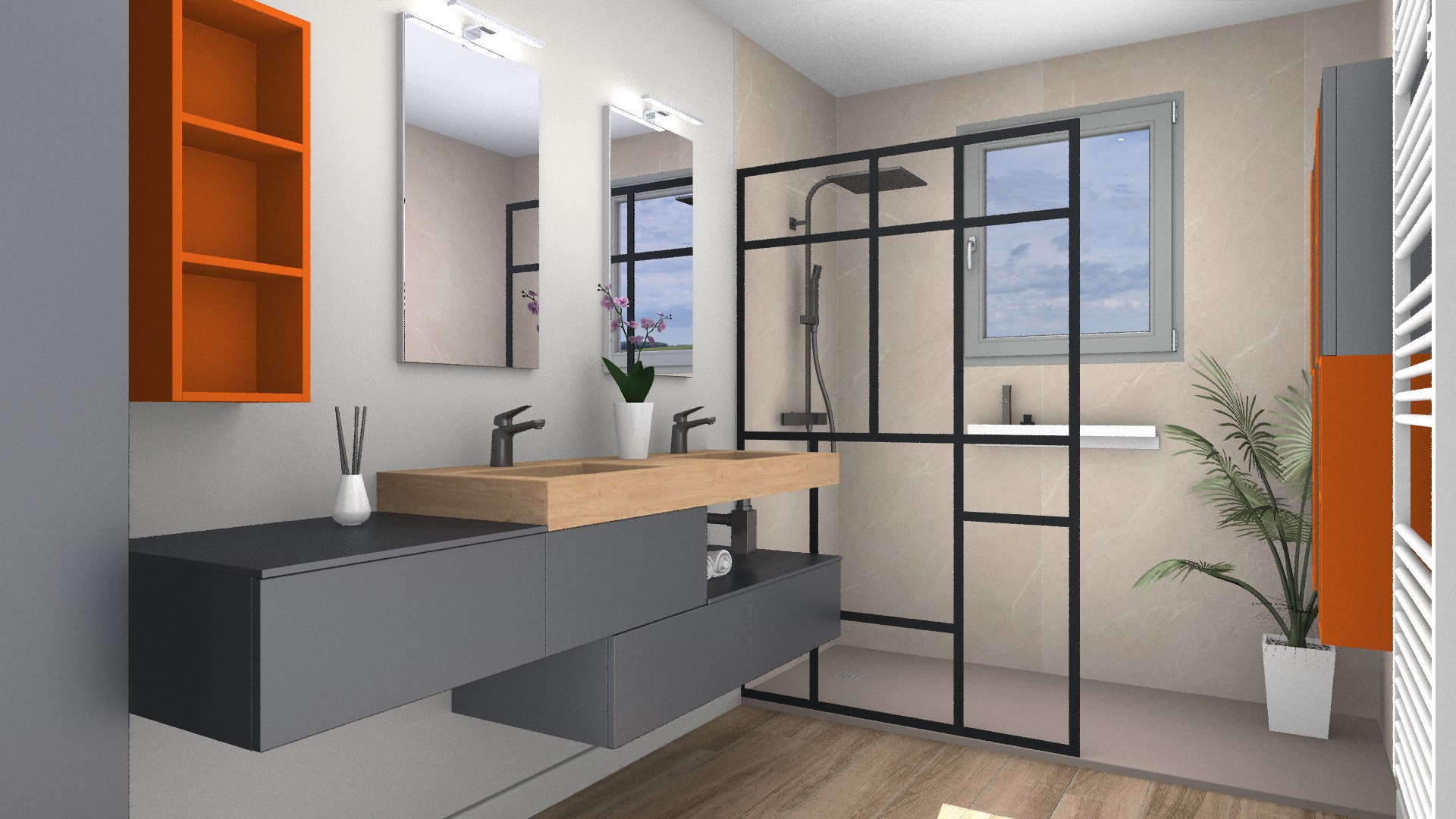 POTREL Mme - V4 - Définitif_01 salle-bain-moderne-grise-contemporaine-apres-sani-acces-la-rochelle