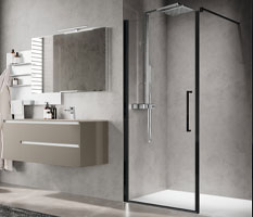 novellini-paroi-douche-salle-bain-loft-industriel Novellini paroi douche salle bain loft industriel