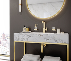 hansgrohe-mitigeur-or-laiton-metropol Mitigeur classique art deco Hansgrohe laiton or