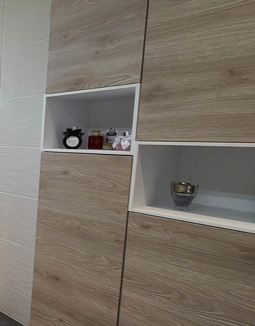 renovation-salle-bain-contemporain-mobilier-meuble renovation salle bain meuble rangement bois