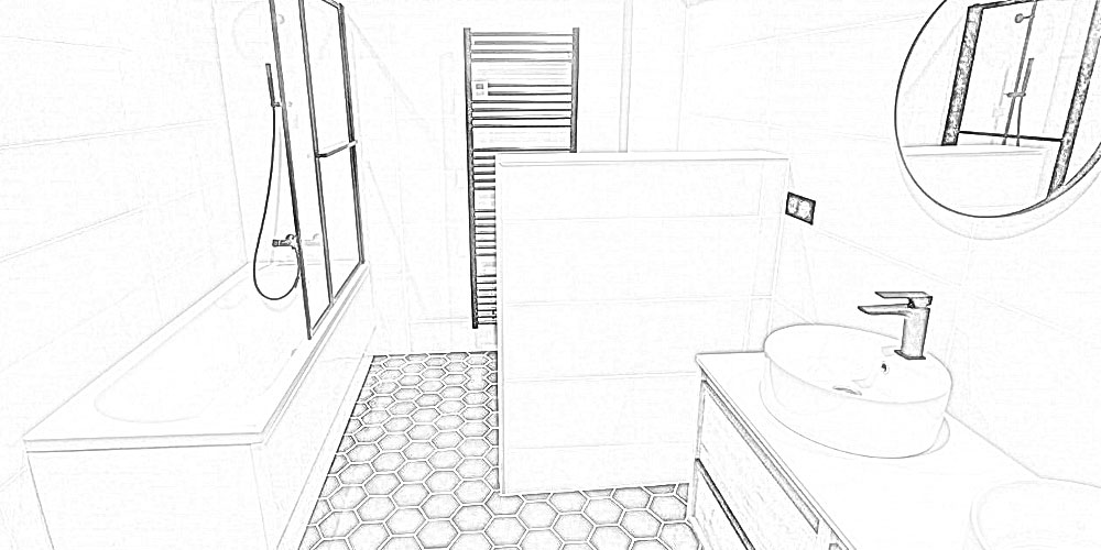 renovation-travaux-salle-bains-loft-industriel-baignoire-plan-3d-bailloeuil-perpignan projet rénovation salle bain travaux plan 3d gutzwiller Hofenheim