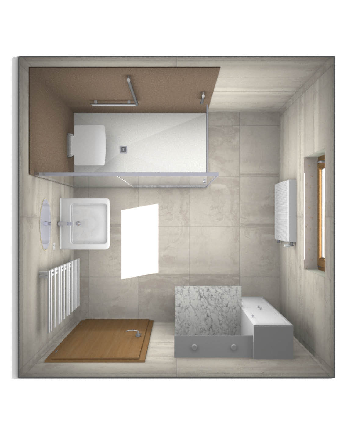 projet-renovation-salle-bain-douche-Dorkel-Rimling-plan-3D Projet rénovation salle de bain douche Plan 3D