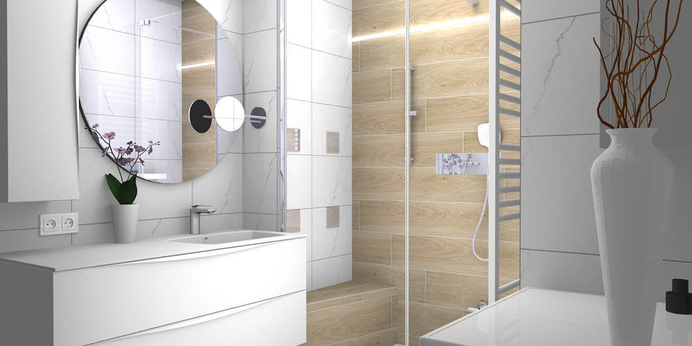 projet-renovation-salle-bain-douche-S2ED-Poitier-3D Projet rénovation salle de bain douche Plan 3D