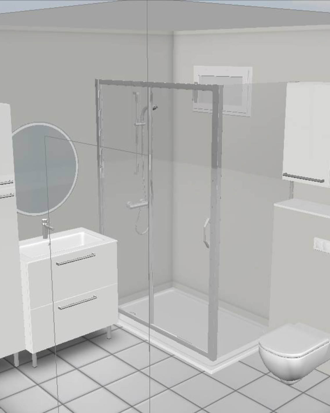 projet-renovation-salle-bain-douche-Tamietti-Dignelesbains-3D Projet rénovation salle de bain douche Plan 3D
