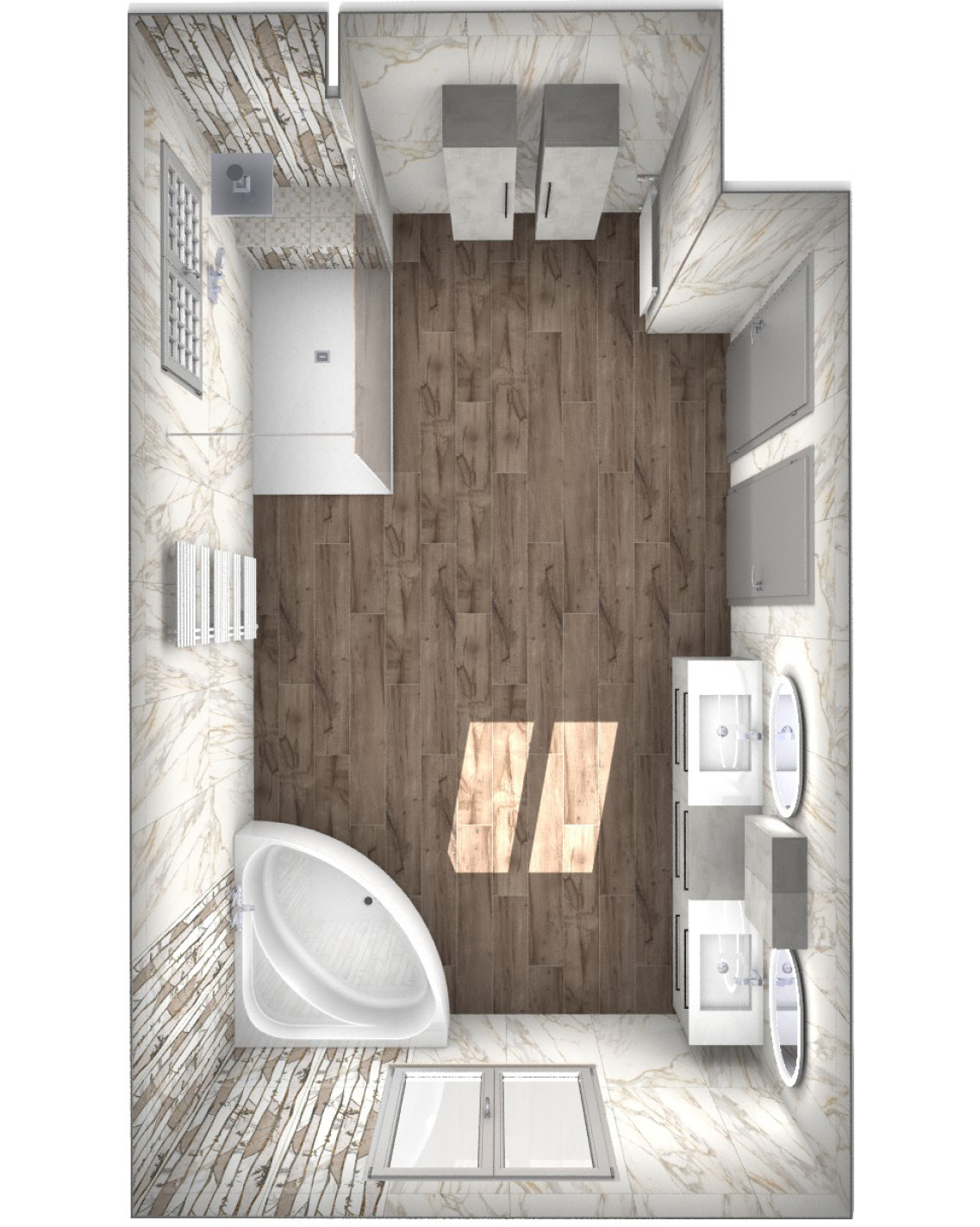 projet-renovation-salle-bain-douche-cavaroz- FONTAINE-LES-DIJON-3D Projet rénovation salle de bain douche Plan 3D