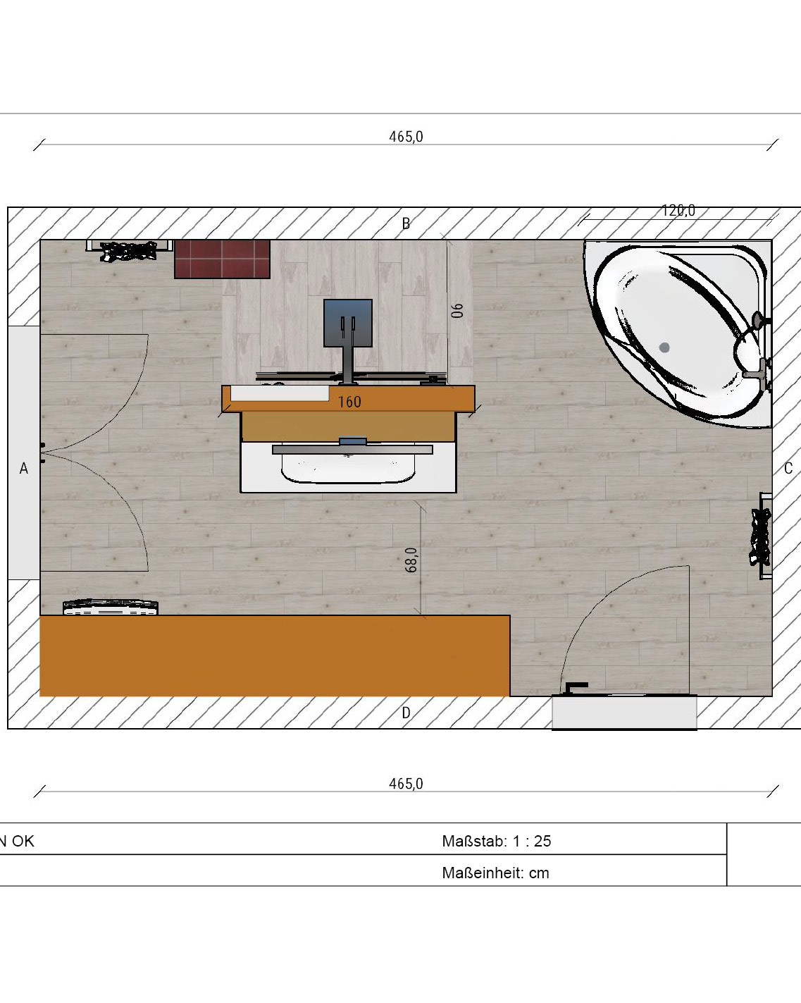 projet-renovation-salle-bain-douche-Gutzwiller-hegenheim-plan-3D Projet rénovation salle de bain douche Plan 3D