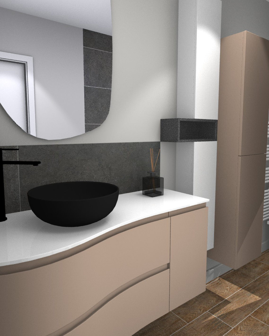 projet-renovation-salle-bain-douche-S2ED-Poitier-3D Projet rénovation salle de bain douche Plan 3D
