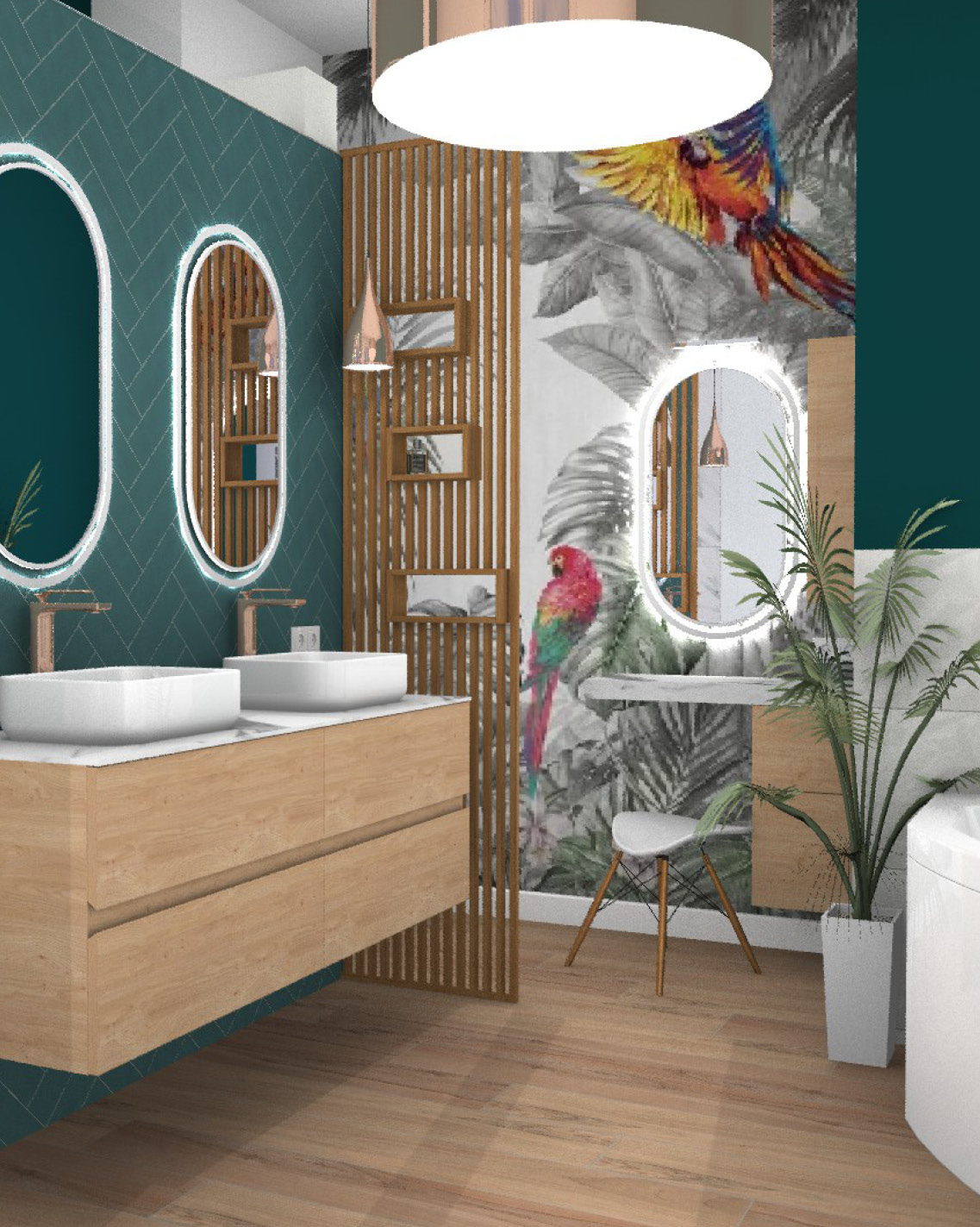 projet-renovation-salle-bain-douche-S2ED-Poitier-3D Projet rénovation salle de bain douche Plan 3D