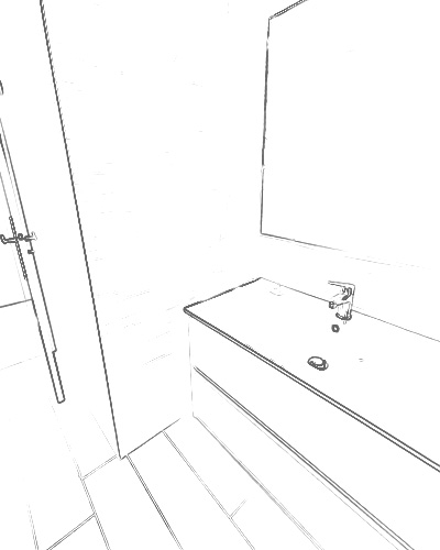 projet-renovation-salle-bain-douche-Bailloeuil-Perpignan-3D Projet rénovation salle de bain douche Plan 3D