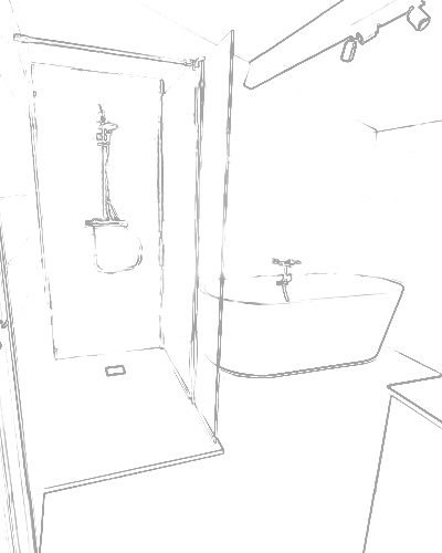 projet-renovation-salle-bain-douche-Dupre-Saintes-plan-3D Projet rénovation salle de bain douche 3D