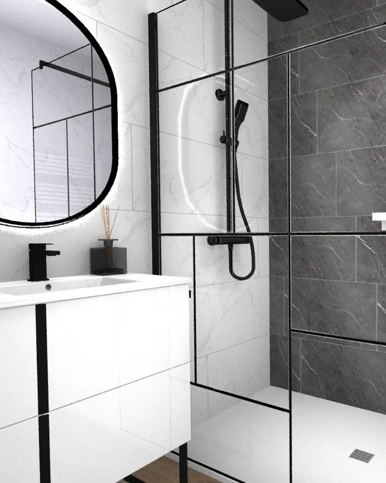 projet renovation salle bain contemporaine S2ED Montamise 86 plan 3d conception projet renovation salle bain contemporaine S2ED Montamise 86 plan 3d conception