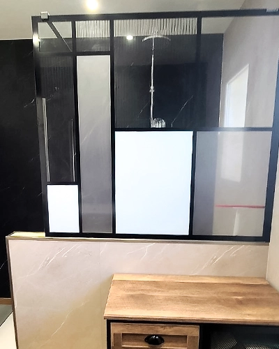 salle de bains contemporaine, marbre noir, par S2ED sur Poitiers (86), photo après salle de bains contemporaine, marbre noir, par S2ED sur Poitiers (86), photo après